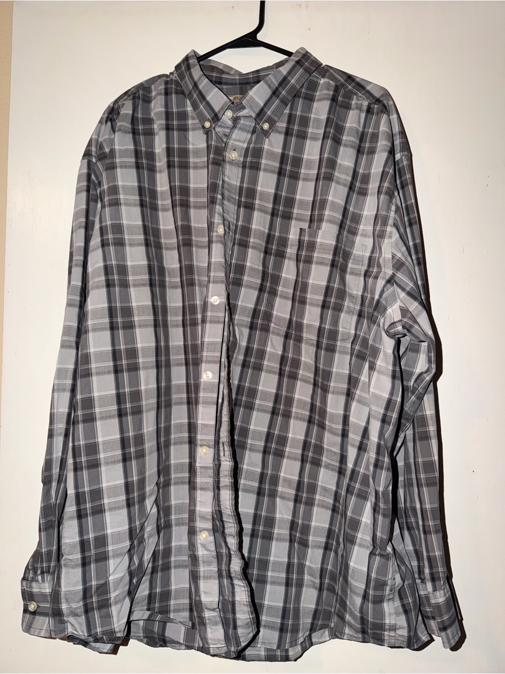 The Foundry Supply Co. Men's Gray Plaid Button-Down Shirt